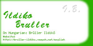 ildiko bruller business card
